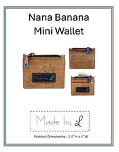 Load image into Gallery viewer, Nana Banana Mini Wallet Acrylic Templates