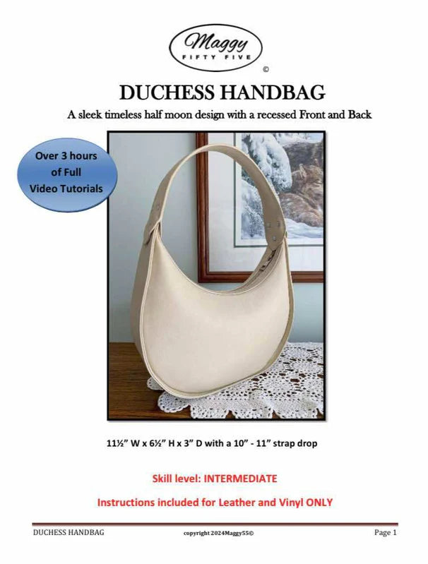 Duchess Handbag Acrylic Templates