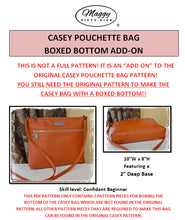 Load image into Gallery viewer, Casey Pouchette Bag Boxed Bottom Add-On Acrylic Templates
